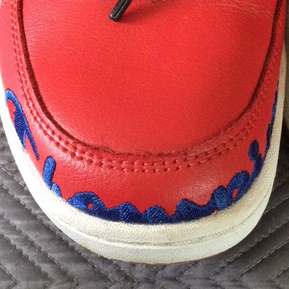 Champion 6 red leather sneakers for kids - Picture 3 of 16